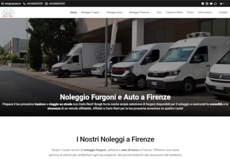 Carlo Rent - Sito Web per Noleggio Veicoli
